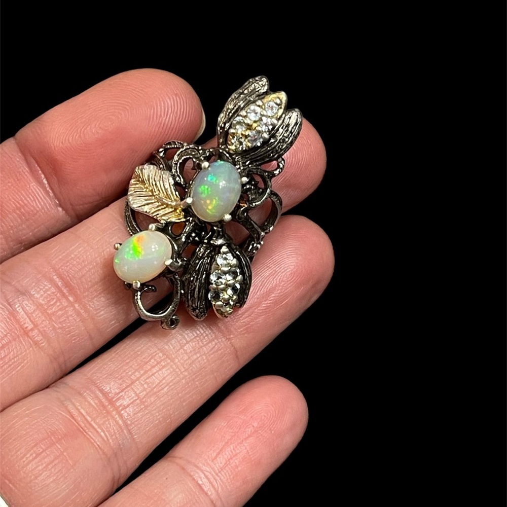 Magical sterling and opal ring